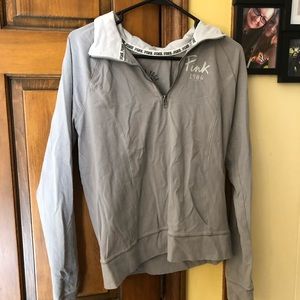 gray VS pink yoga sweatshirt